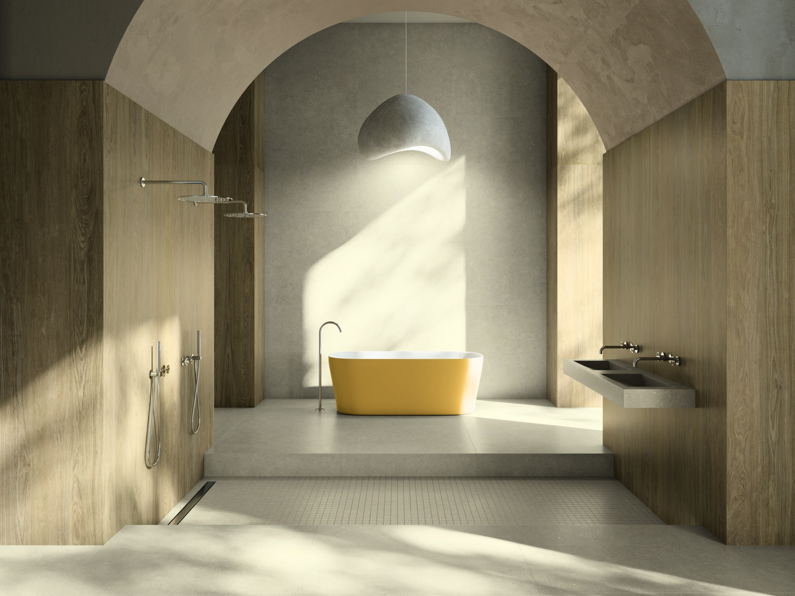 Colección KINKFOLK de XLINING con lavabo Ilbagno, presentada en Cersaie
